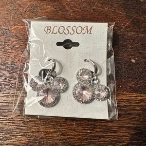 Sterling Silver Mickey Earrings CrystalDangle Earrings Mickey‎ Mouse Jewelry